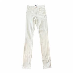 Universal Standard TALL White High Rise Skinny Seine 32" Casual Chic Denim Jeans
